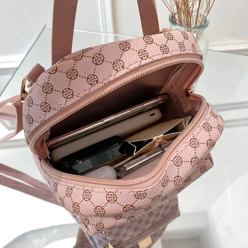 미니 앞주머니 프린팅 작은 배낭 K스타일 신제품 스타일리시 데일리 체인지 작은 가방