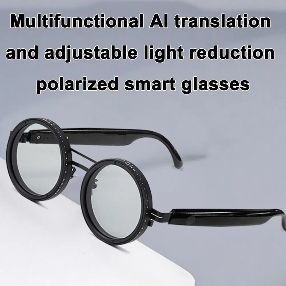 

Новые круглые умные солнцезащитные очки с регулируемым затемнением и искусственным интеллектом, умные солнцезащитные очки с защитой от синего света, УФ-свет с поляризационным мульти-A5L5