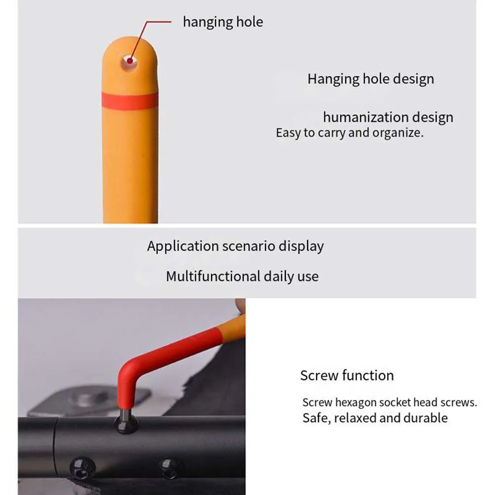 Hexagon Wrench 1000V Insulated Wrench Electric Shock Prevention Insulation Protective Cover No Power Cut Needed