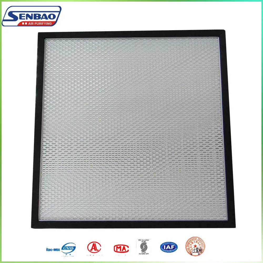 

Mini Pleat H13 H14 HEPA Air Filters 99.99% Efficiency 0.3 Micron Core Media Panel Filter Fiberglass Paper for Laminar Flow Hood