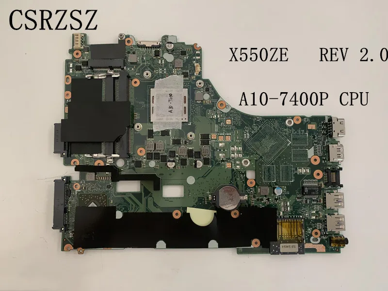 

Материнская плата X550ZA A10-7400P Материнская плата ASUS X550ZE для ноутбука Rev 2,0 100% протестирована