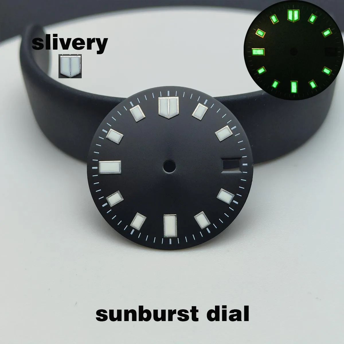 28.5mm Modified Prospex NH35 Green Luminous Diving Dial Watch Accessories Custom Watch S Dial