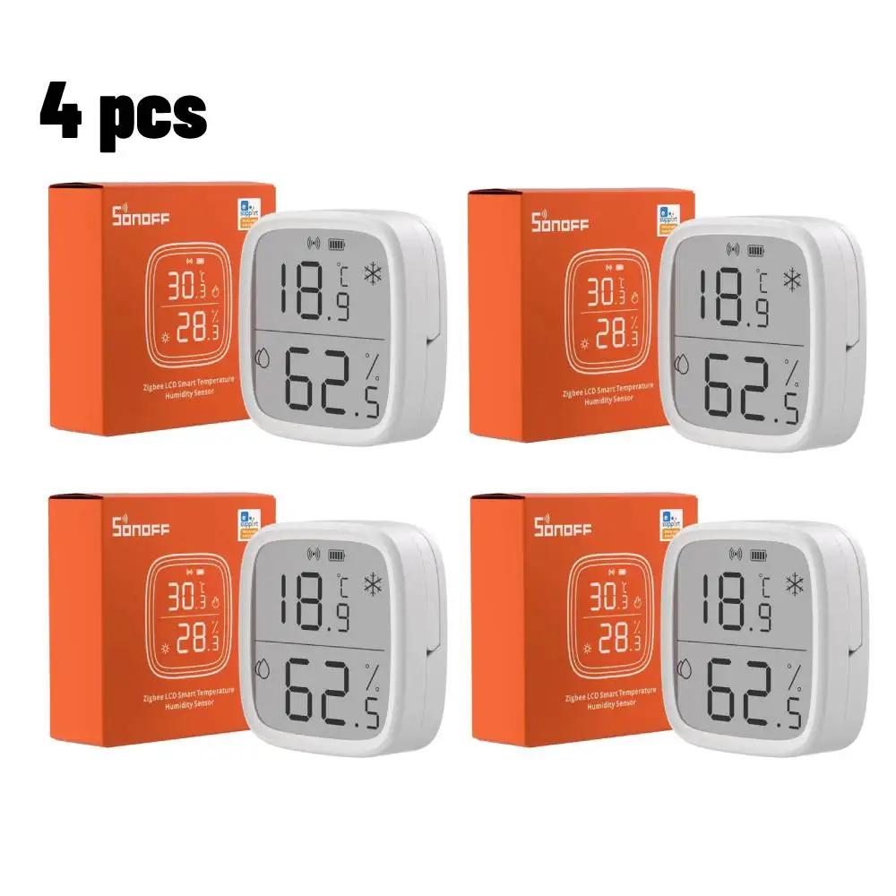 SONOFF-Sensor inteligente de temperatura y humedad SNZB-02D/02P Zigbee, pantalla LCD remota, monitoreo en tiempo Real, Ewelink, Alexa, Google Home