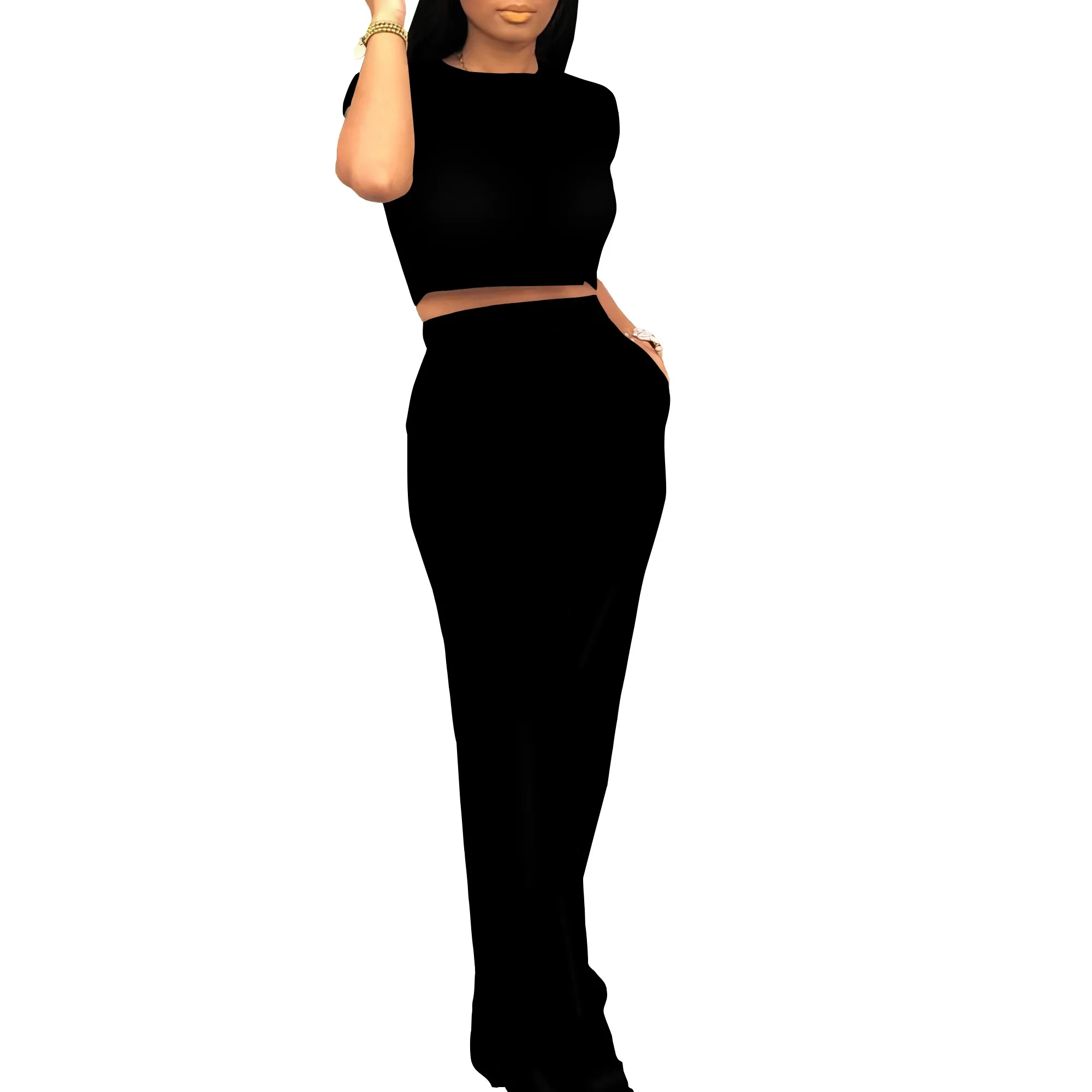 

Women's Summer Short Sleeve Fashion Printed Irregular Sweatshirt Sets Bodycon Pants Casual 2 Piece Outfits