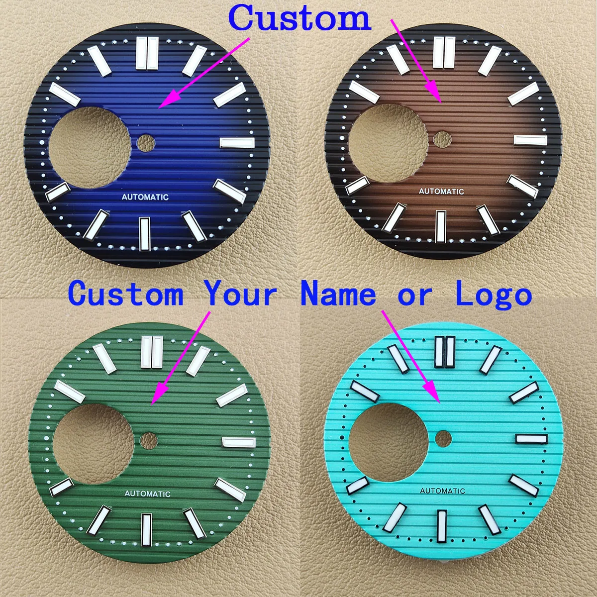 29.8mm nh38 dial nh38 watch dial custom logo NH35 case hands Miyota 8215 NH38 case nh35 movement sports watch accessories parts