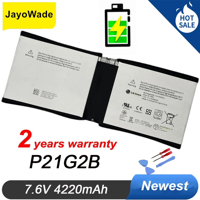 P21G2B Laptop Battery For Microsoft Surface RT 2 II RT2 1572 Tablet PC 7.6V 4220mAh Notebook Battery P21G2B Batteries