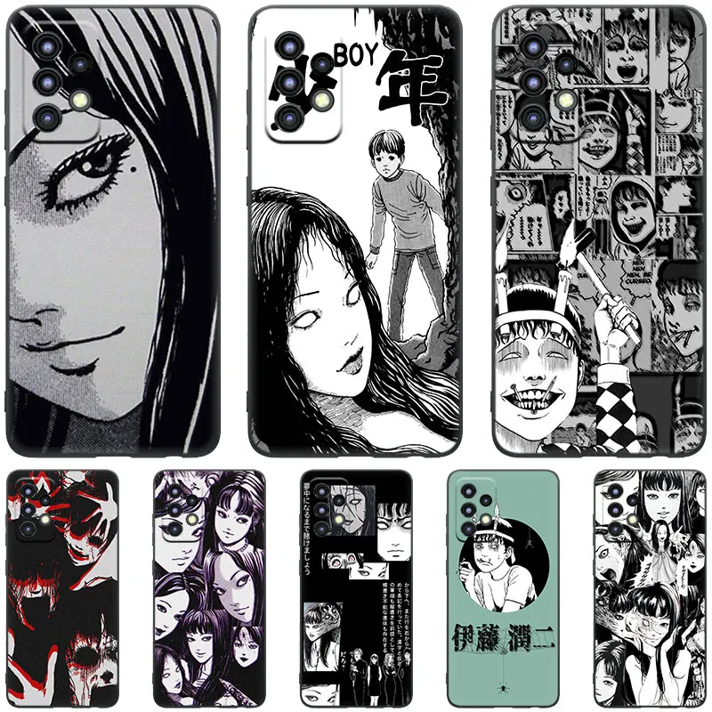 Junji Ito Tees Horror Case For Samsung Galaxy A04S A04E A12 A13 A14 A22 A23 A32 A33 A34 A50 A51 A52S A53 A54 A70 A71 A72 A73 5G