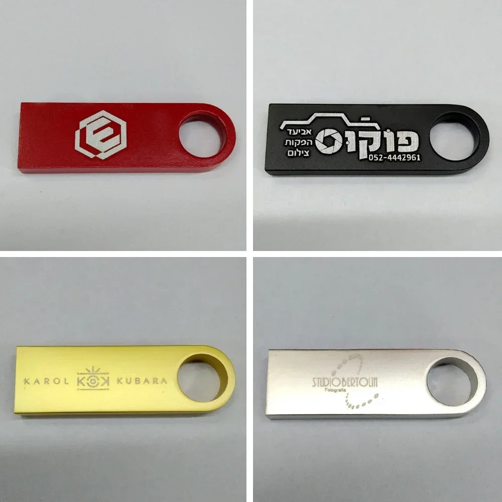 10 Stuks Usb 2.0 Flash Drive 128Gb 64Gb Metalen Pen Pendrive 32Gb 16Gb 8Gb Флешка U Schijf Memoria Cel Stick Cadeau Gratis Logo