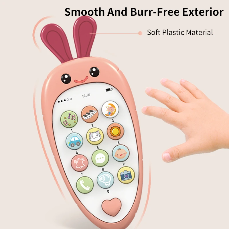 Baby Cell Phone Toy with Early Education & Music, Learning Educational Fake Phone for Kids, Sensory Toys for Toddlers Kids