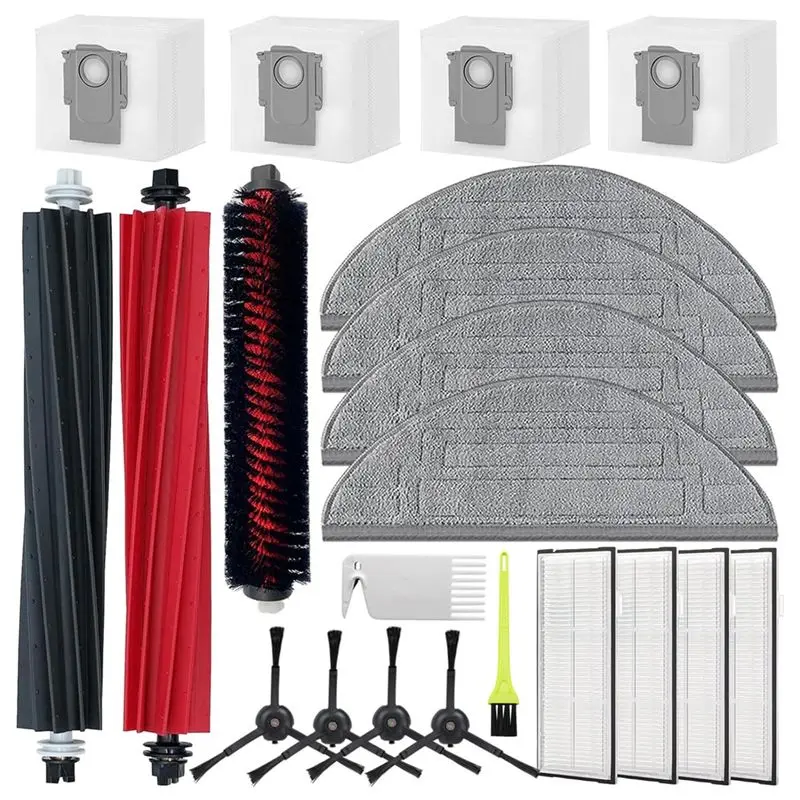 アブルメインサイドブラシhepaフィルターモップクロスダストバッグ（図示の通り）交換用スペアパーツ-roborock-s8-pro-ultraロボット掃除機用