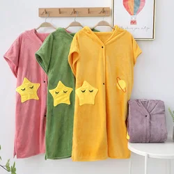 Soft Wearable Microfiber Bathrobe Woman Shower Female Bath Towel for Adults for Home Textiles Bath and Sauna Towels Bathroom