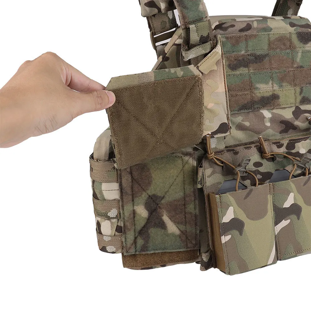 Imagem -05 - Tactical Thorax Hsp Peito Rigs Bolsa Dianteira e Traseira Airsoft Molle Colete de Caça Multi-missão Plate Carrier com 5.56 Placas de Revistas