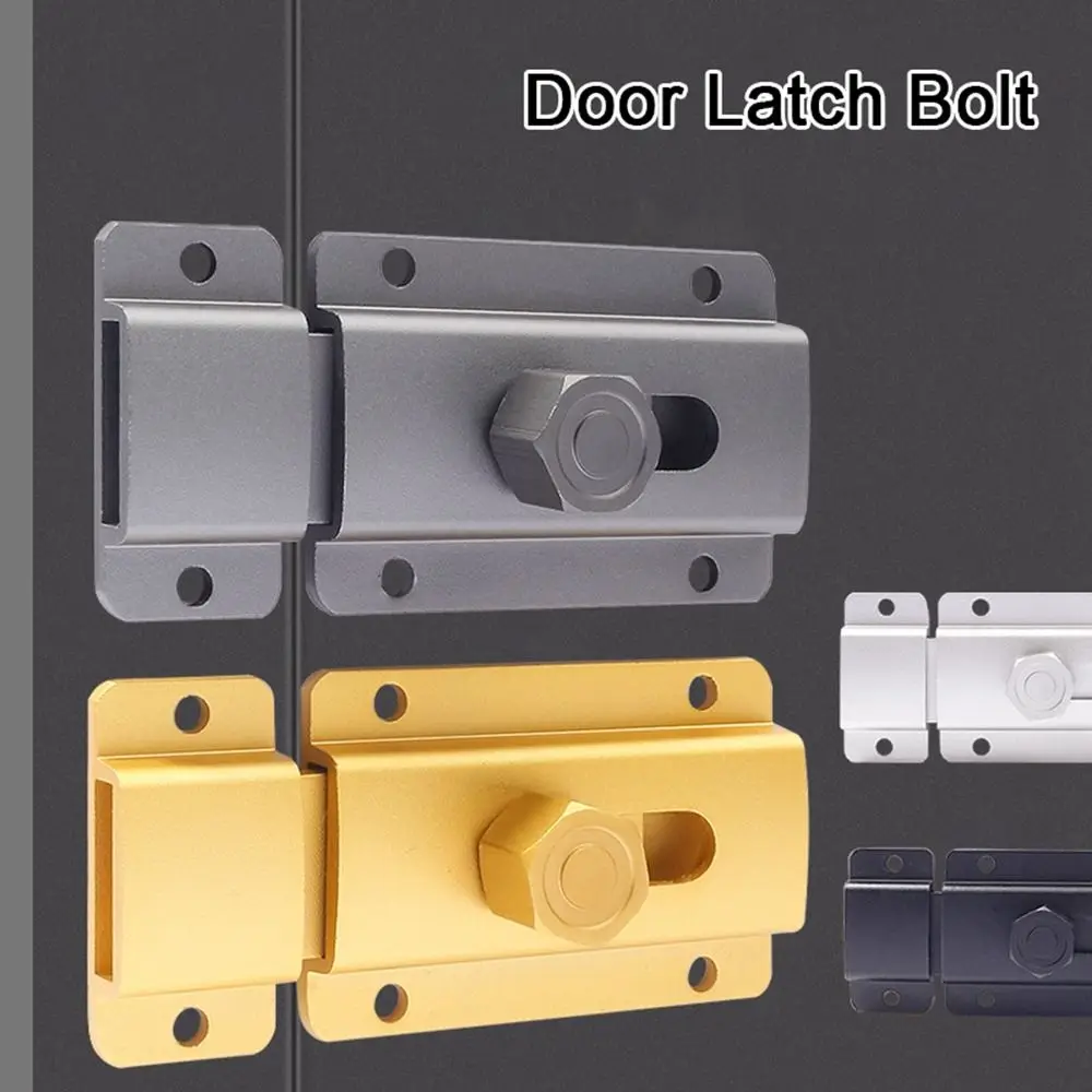 Anti-theft Aluminum Alloy Door Latch Hasp Buckle Bolt Hotel Office Security Lock Wooden Gate Window Kitchen Home Improvement