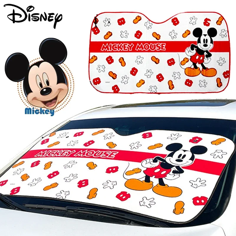 Disney Mickey Car Front Windshield Sunshade Car Summer Heat Shield Waterproof Dustproof Glass Cover Car Decoration Accessories