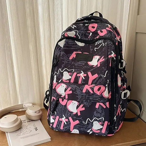 

2025 Autumn New 173 Junior and High School Students Schoolbag Lightweight Burden Reduction Large Capacity Cute Fashion Backpack