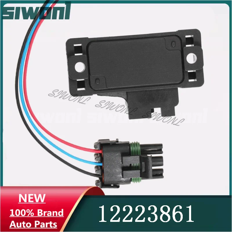 4 Bar 16040749 Turbo Intake Air Boost Pressure Map Sensor For Modified Cadillac Chevrolet Buick Chevy With Plug 4BAR 12223861