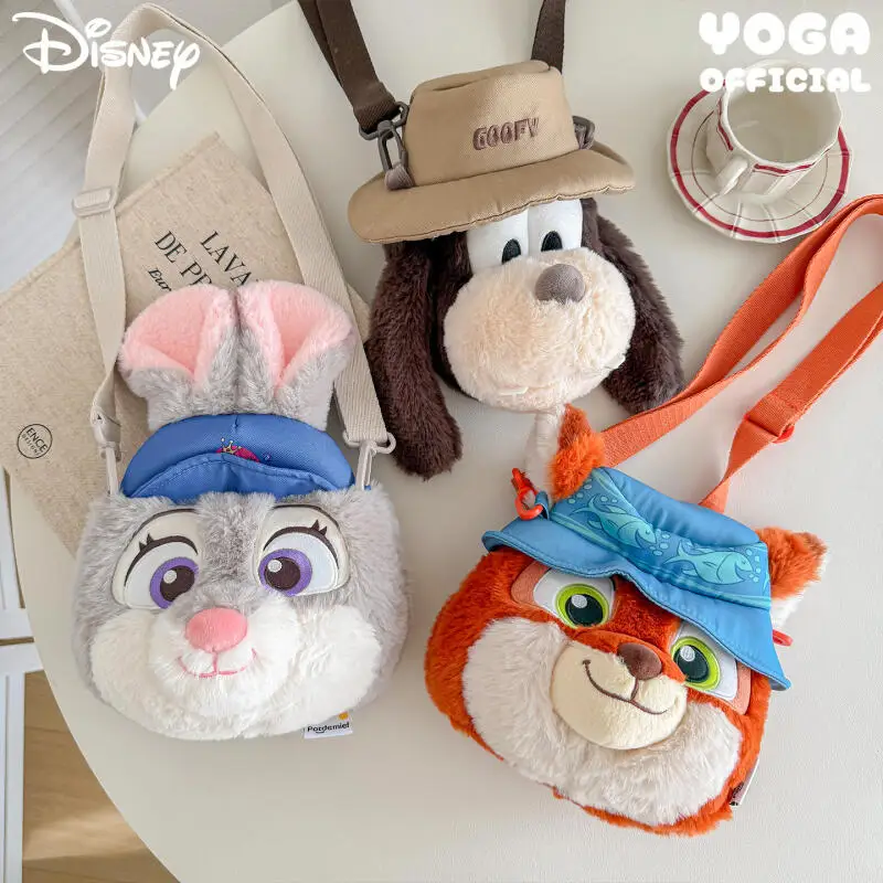 

Kawaii Disney Cartoon Zootopia Judy Hopps Plush Toys Crossbody Bag Creative Cartoon Backpack Storage Friend Birthday Couple Gift