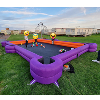 Commercial Inflatable Snooker Soccer Pool Inflatable Snookball Table Giant Outdoor Human Billiards For Events Carnival Games