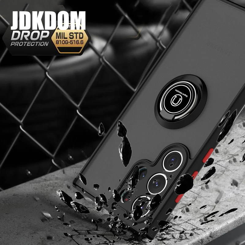 JDKDOM-funda de teléfono con soporte magnético para Samsung Galaxy S25FE S25 Edge S24 S23 FE Plus Note 20, funda con soporte de anillo Ultra a prueba de golpes