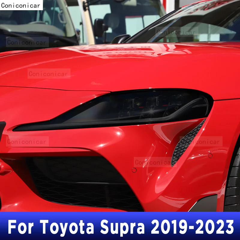 

For Toyota Supra 2019-2023 Car Exterior Headlight Anti-scratch Front Lamp Tint TPU Protective Film Cover Repair Accessories