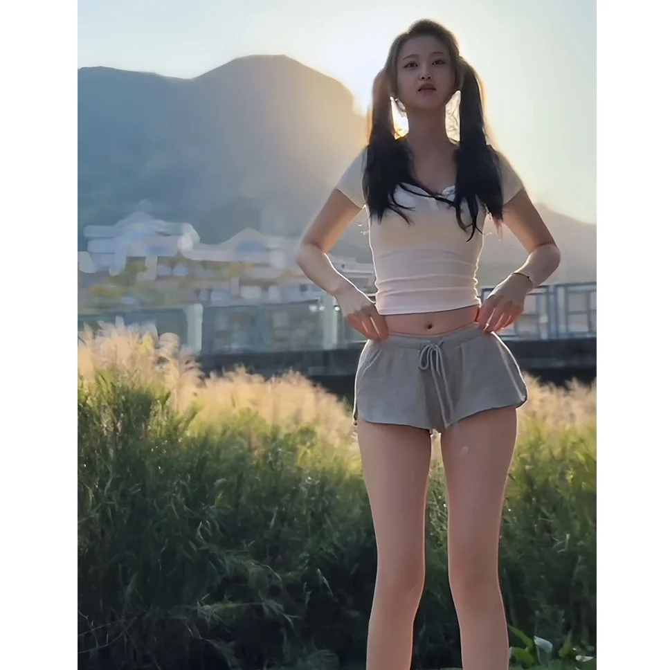 

Новые женские ультракороткие шорты Pure Desire с низкой талией, сексуальные, летние, для спорта и повседневной носки, с эффектом похудения, на шнурке, в стиле Spicy Girl