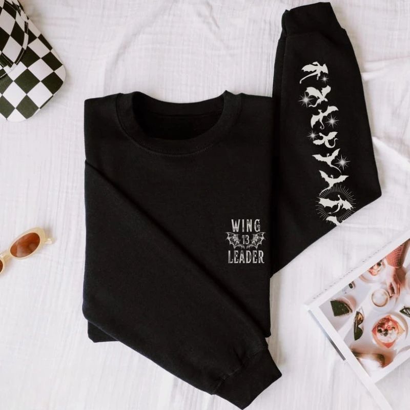 سويت شيرت Manon Blackbeak Witchling، سترة Throne of Glass The Thirteen، SJM Sarah J. Maas TOG قميص Abraxos Wingleader هودي #2