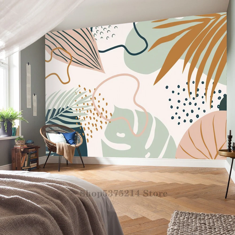 Monstera Deliciosa Leaf Nordic Design Home Decorative Wallpapers Giant Wall Renovation Murals Size Customizable Bedroom  Parlour