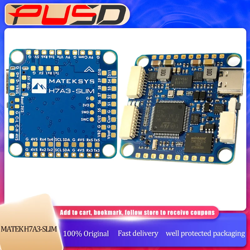 Drone Racing Flight Controller - Matek MATEKSYS H7A3-SLIM フライトコントローラー STM32H7A3RIT6 ICM42688P