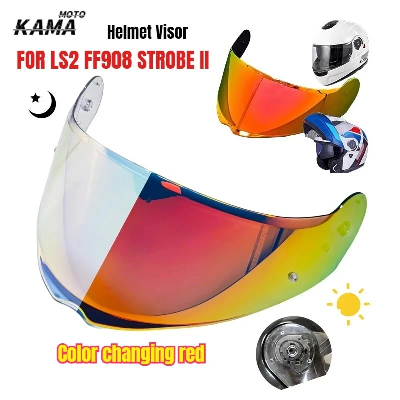 New Arrival for LS2 FF908 STROBE II Helmet Anti-UV Color Changing Lens, Motorcycle Helmet Visor Para Moto Full Face Helmet