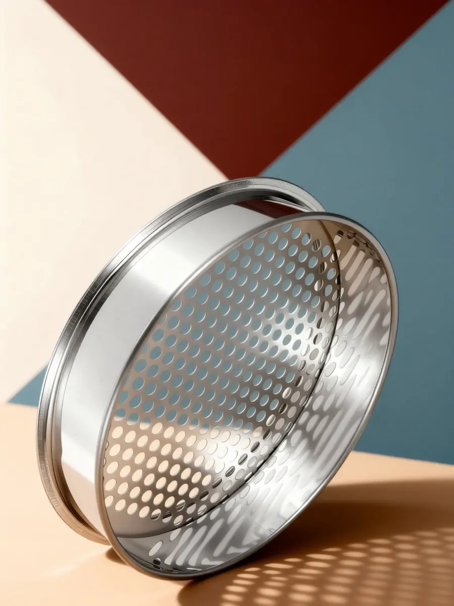 Round Gardening Soil Sifter Stainless Steel 7Mm Mesh Soil Sieve Garden Compost Sand Rock Dirt Sifting Pan Tool Filter