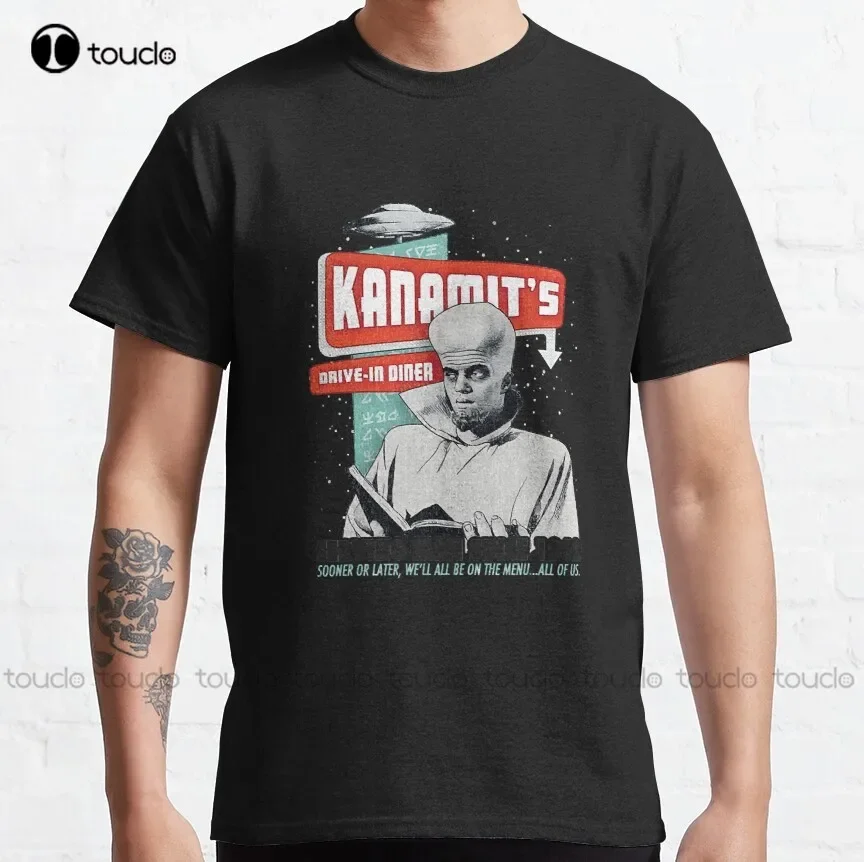 

Черная классическая футболка The Another Twilight Zone Big Eye Science Fiction Kanamits Diner, подарок на Хэллоуин, футболка Xs-5XL