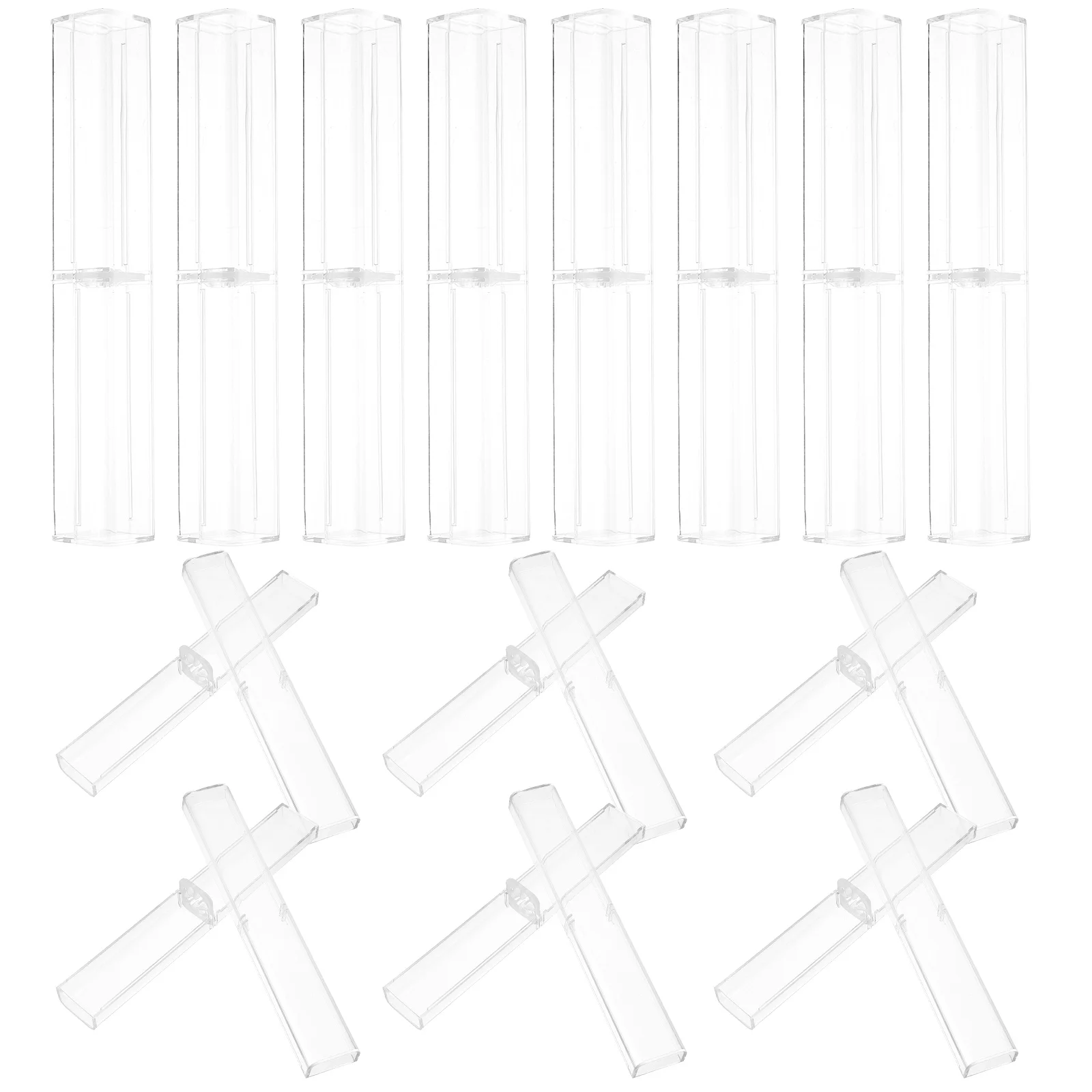 

25Pcs Clear Pen Cases Transparent Plastic Pencil Boxes Single Pen Storage Display Box Gift Packaging Transparent Packaging Box