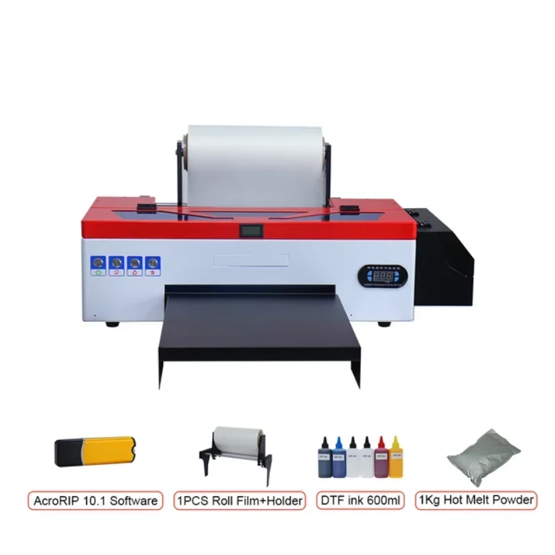 A3 DTF Printer For  L1800 Directly Transfer Heat Transfer Film DTF A3 t shirt printing machine with roll RIP software