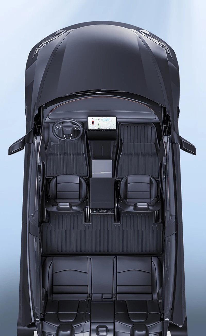 Für Tesla Model 3 Highland 2024-2026 TPE-Fußmatten Doppelschicht Allwetter Wasserdicht Rutschfest Kofferraum-Auskleidung Rücksitz-Rückenschutz – Detail 18