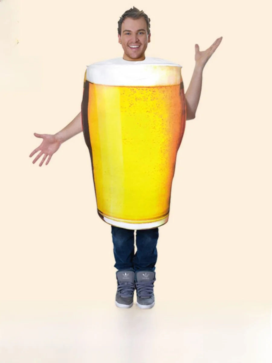 

Adult loween Beer Cup Performance Costume Cosplay Role-plang Men's Performance Clothes Stage Ethnic Wear Polyester