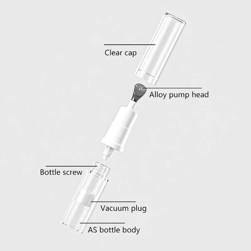 Luxury Plastic 5/10/15ml Eye Gel Cream Container Flat Applicator Airless Eye Cream Bottle With Metal Tip Head image 3