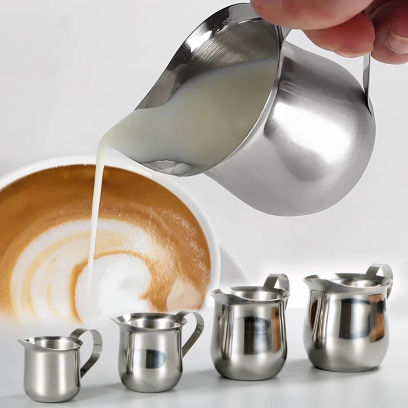 Stainless Steel Milk Jug Frothing Pitcher Espresso Milk Frother Cream Cup Coffee Latte Cream Pitcher Kitchen Coffee Accessories