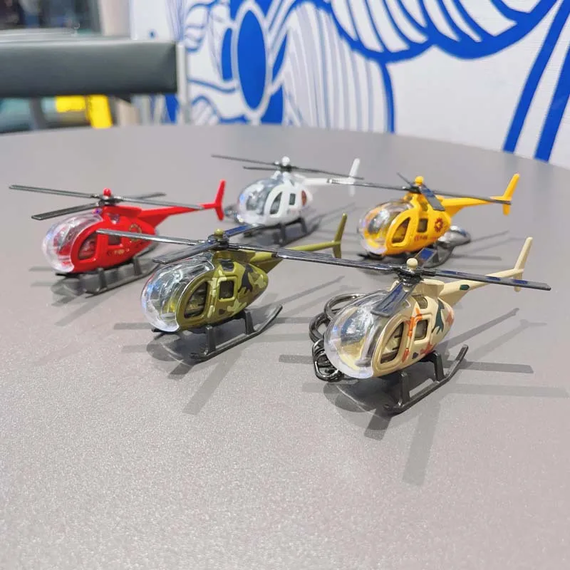 Alloy Model Helicopter Keychain Mini Helicopter Key Chain Personalized Bag Pendant Gift Alloy Airplane Model