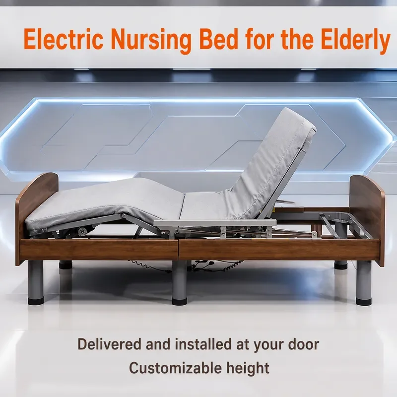 Electric Smart Bed for Elderly Patients and Pregnant Women with Adjustable Back and Leg Lift Function for Easy Positioning