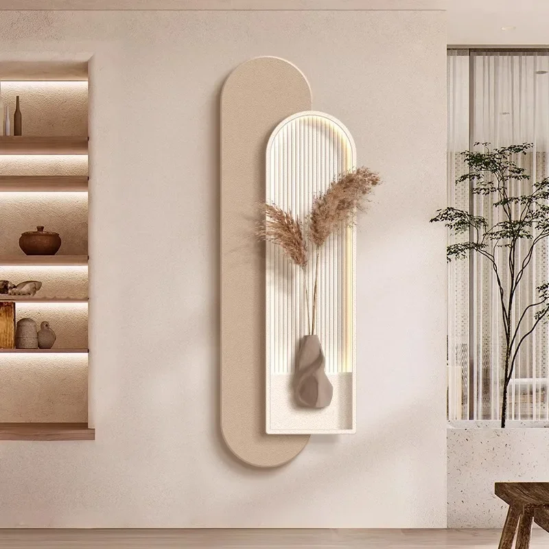Sandstone decorative painting, 3D light hanging painting, green plants with reeds, living room hanging painting 0 sold