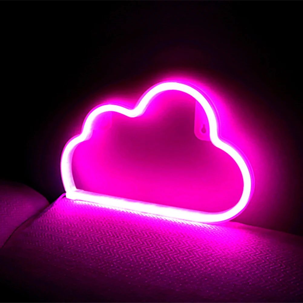 Cloud Neon Signs Battery USB Powered Cloud Shaped Decoration Wall Lights Aesthetic Decoration For Teens Girls Boys Kids Room