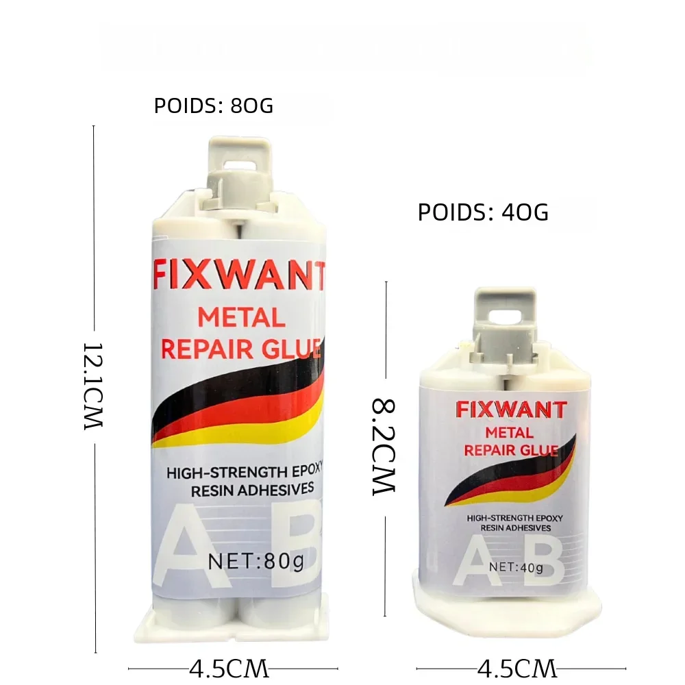 40g /80g High Strength Bonding Sealant Weld Seam Agent Casting AB Glue  Industrial Metal Repair Adhesive With Putter