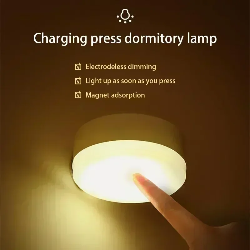 LED Motion Sensor Night Light: USB Rechargeable, Eye-Caring Study Lamp, Perfect for Bedroom, Desk, and Wardrobe Decoration.