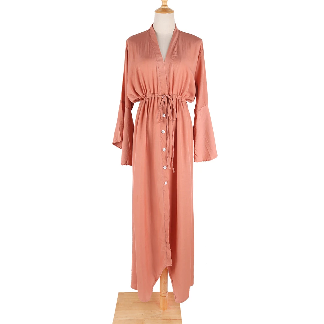 Neues, verführerisches, langes Maxikleid für den Strand, Damen-Strandkleid, Tunika, Pareo, weißes Kleid mit V-Ausschnitt, Robe, Strandbekleidung, Bikini-Strandkleid V2623 – Detail 24