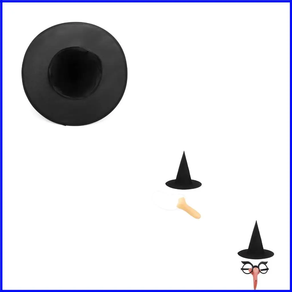 

Женская ведьма шляпа и искусственный нос набор аксессуаров для костей ведьмы на Хэллоуин