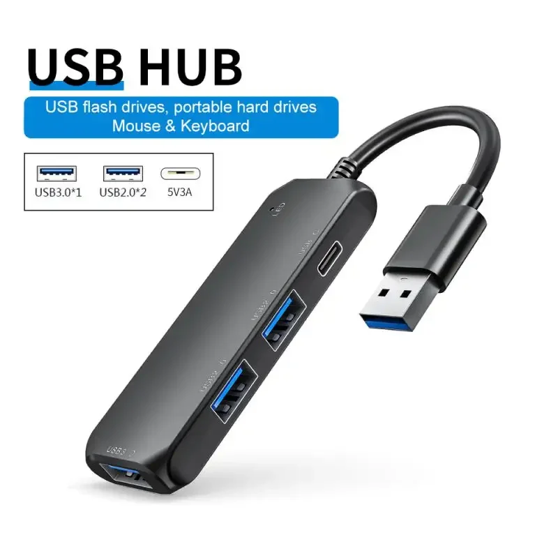 

4 in 1 USB Hub Dock Station USB C Hub Splitter Laptop Expander Type C Hub Docking Station