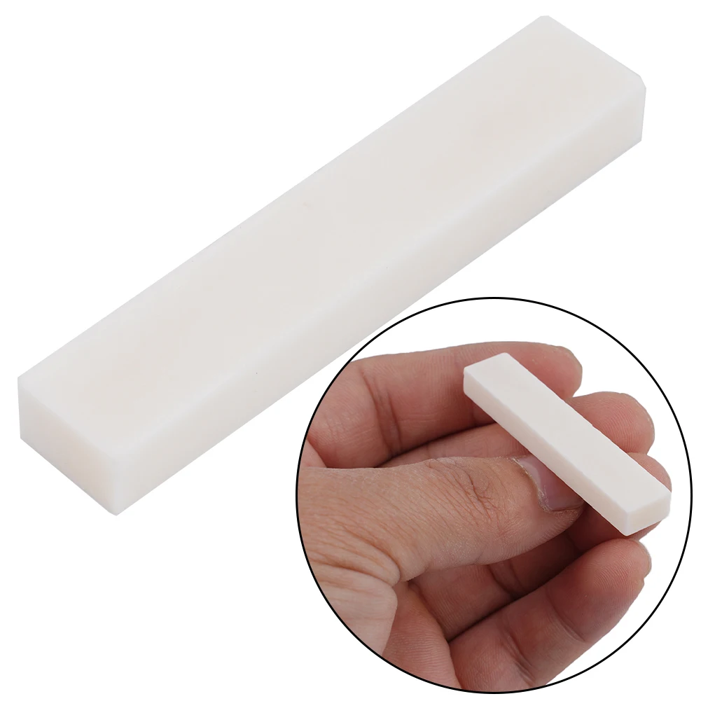 Heißer Verkauf Gitarre Blank Knochen Mutter 52x10x6mm DIY Buffalo Knochen Gitarrenbauer Sattel Brücke Gitarre Bass ukulele Saiten Instrument Teile