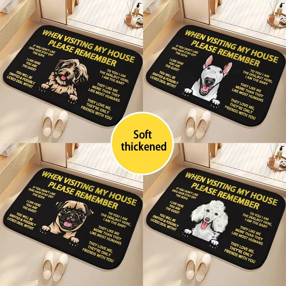 

Cute Dog Welcome Floor Mat Printed large carpets living room and bedroom carpets bathroom anti slip door MATS small carpets