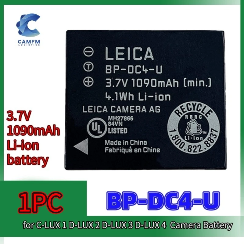 BP-DC4-U for C-LUX 1 D-LUX 2 D-LUX 3 D-LUX 4  Camera Battery BP-DC4 BP-DC4-E BP-DC4-J 3.7V 1090mAh Li-Ion Rechargeable Battery