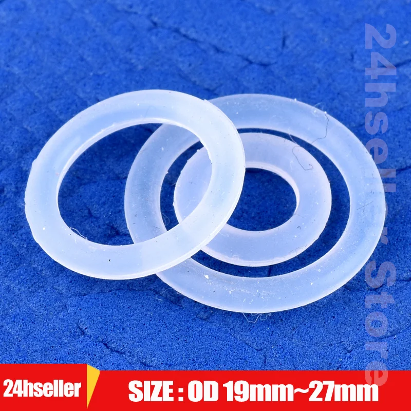 5~200pcs Outer Dia.19~27mm Food Grade Silicone O-ring High Temperature Acid Alkali Resistant Water Pipe Joint Sealing Ring